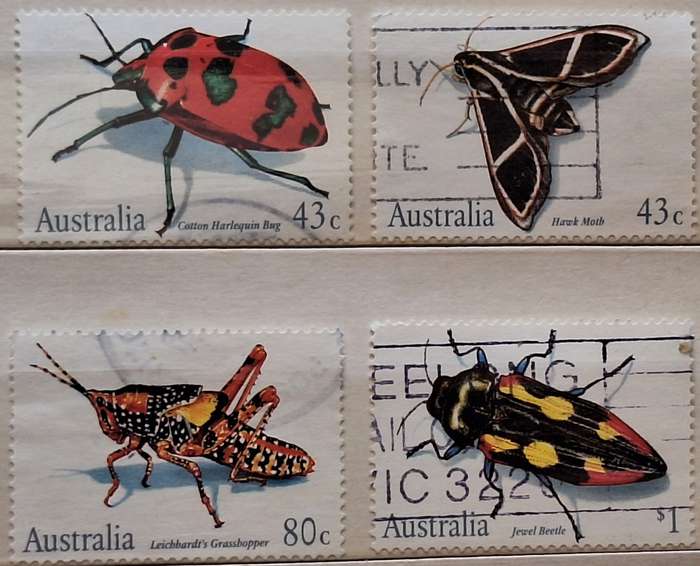 Australia 1991  Insects  Set of 4 Used Hinged stamps