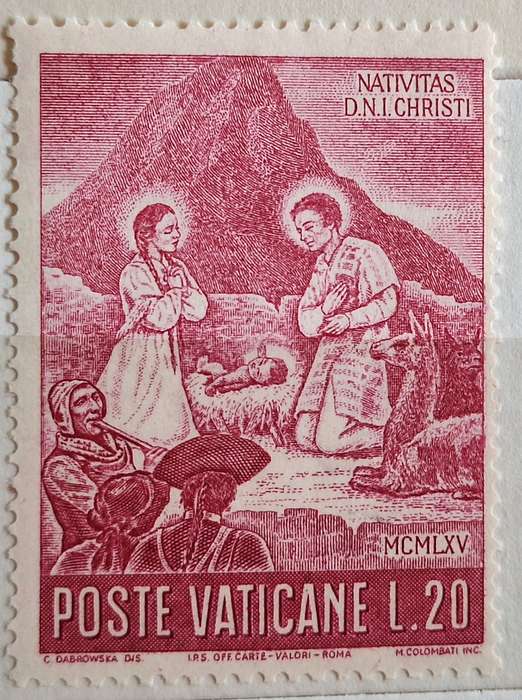 Vatican City 1965 Peruvian Nativity Scene 1 Mint stamp