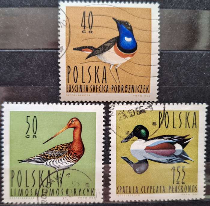 Poland 1964 Water birds 3 Used Hinged stamps