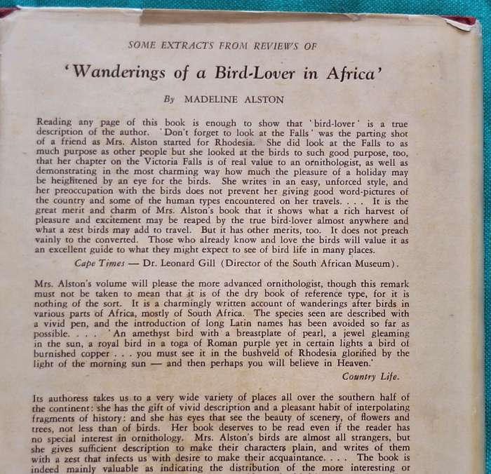 Sunbirds and Jacarandas by Madeline Alston Hardcover 1951