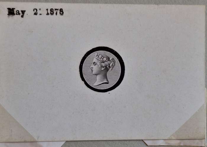 British Commmonwealth 1878 Die Proof for Q. V. Stanley Gibbons Ltd Centre Vignette Dated May 21 1878