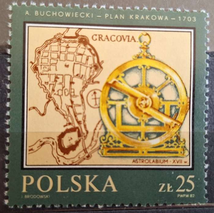 Poland 1982 Map of Krakow 1 Mint stamp