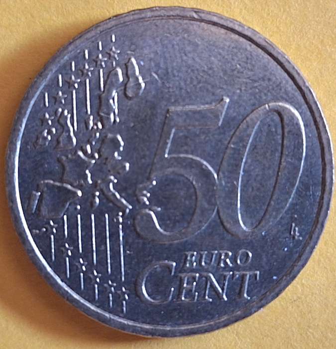 France 2001 50 Euro Cent Nordic gold
