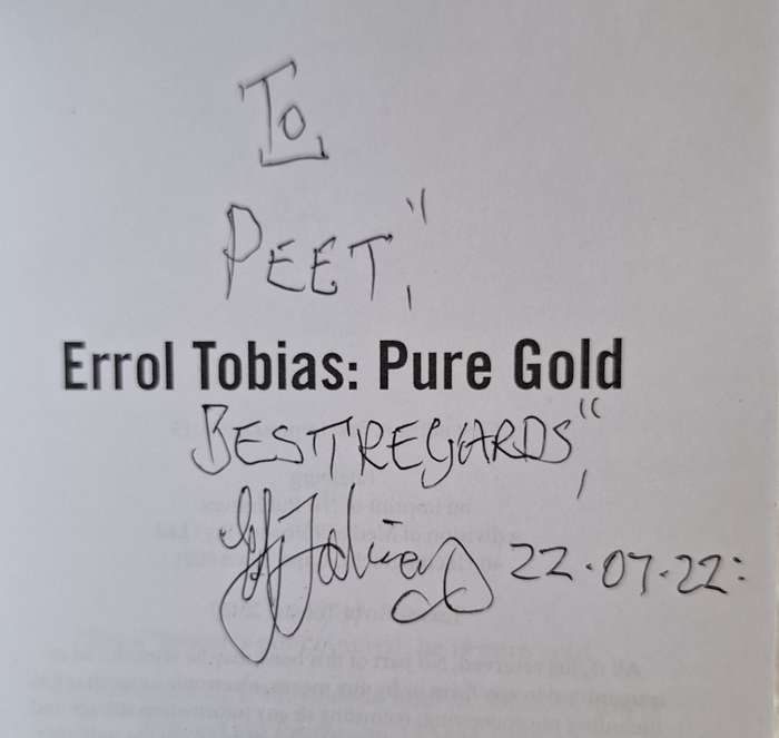 Errol Tobias:  Pure Gold Paperback Signed and Inscribed