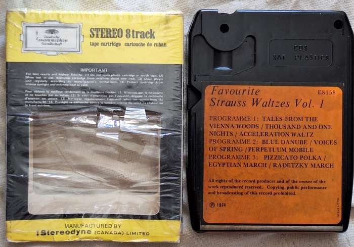 Stereo 8 Track  Tape Cartridge The Great Classics: Favourite Strauss Waltzes Vol. 1