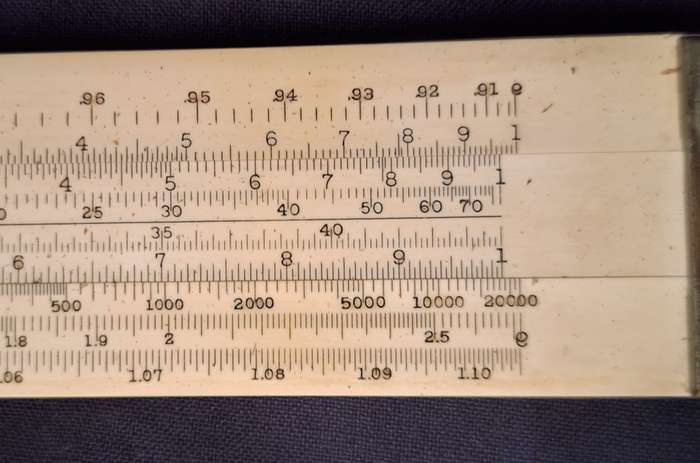 Vintage KEUFFEL & ESSER Slide Rule Model 4092-3 with Case Made in USA