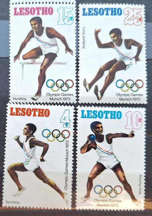 Lesotho 1972 Munich Olympics Set of 4 Mint stamps