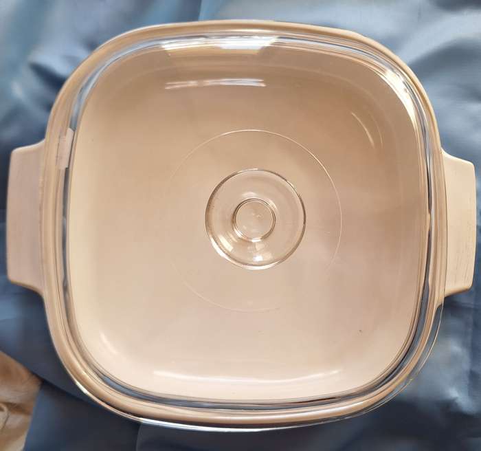 Corning White Covered Browning Skillet