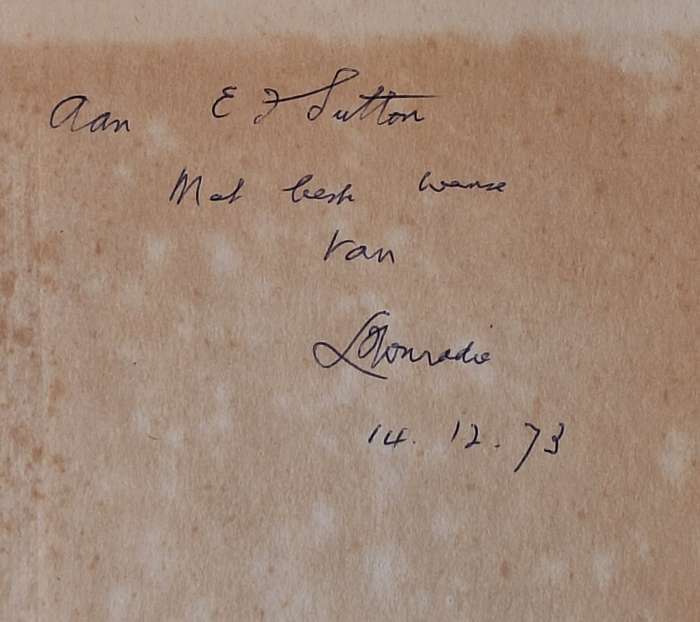 Spaanders wat Vlieg deur L J Conradie Hardcover 1952 GETEKEN