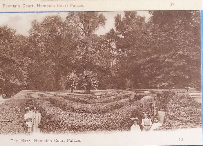 12 Vintage Sepia Post Cards of Hampton Court Palace