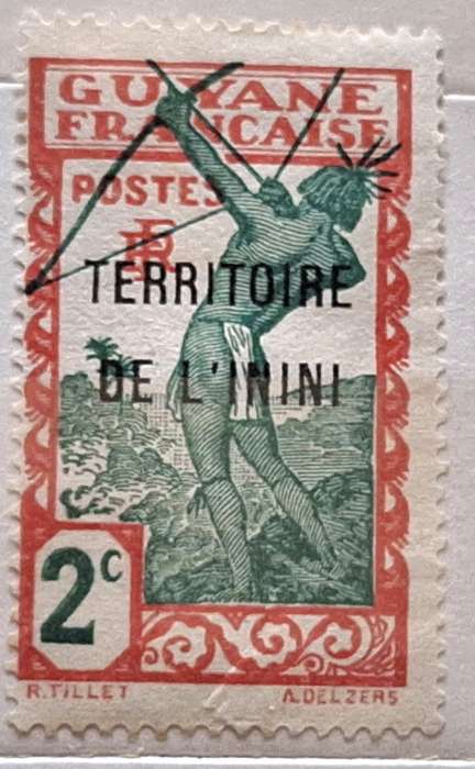 Inini 1932-40 French Guiana Optd. TERRITOIRE DE LININI 1 Mint stamp
