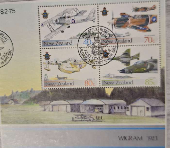 New Zealand 1987 Wigram 1923 Cancelled Miniature Sheet