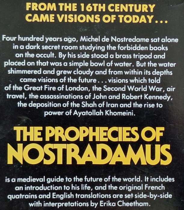 The Prophecies of Nostradamus by Erika Cheetham Paperback