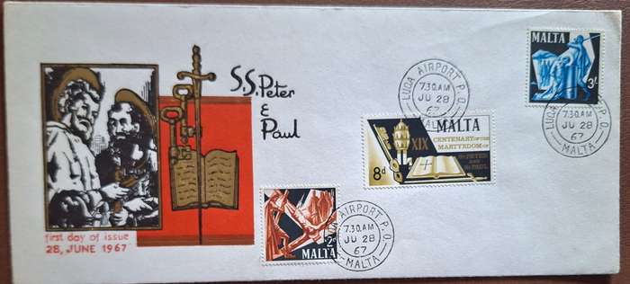 Malta 1967 St Peter and St Paul FDC