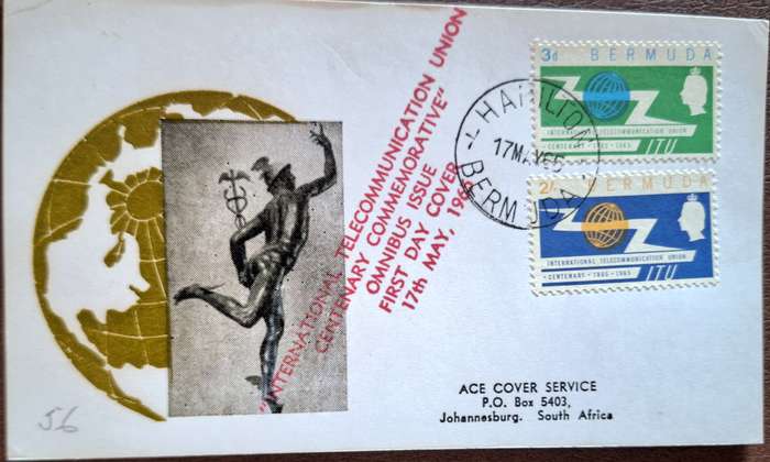 Bermuda 1965 Telecommunication Centenary ACE Philatelic Card