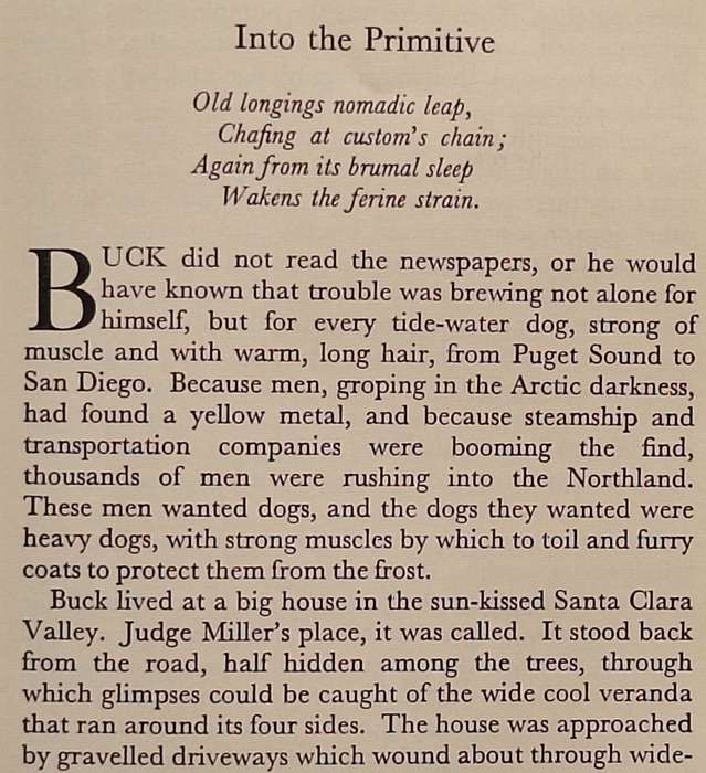 The Call of the Wild by Jack London Hardcover 1968 Reprint