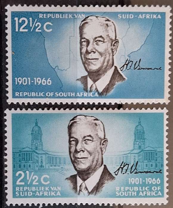 South Africa 1966  H.F.Verwoerd 2 Mint stamps