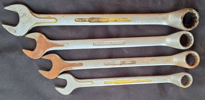Gedore Combination Spanners 22 19 18 and 15