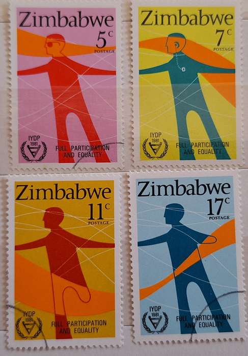 Zimbabwe 1981 Year of the Disabled Set of 4 Cancelled stamps