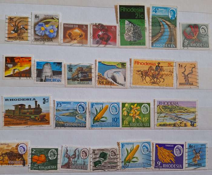 Rhodesia Mixed Lot of 25 Used stamps