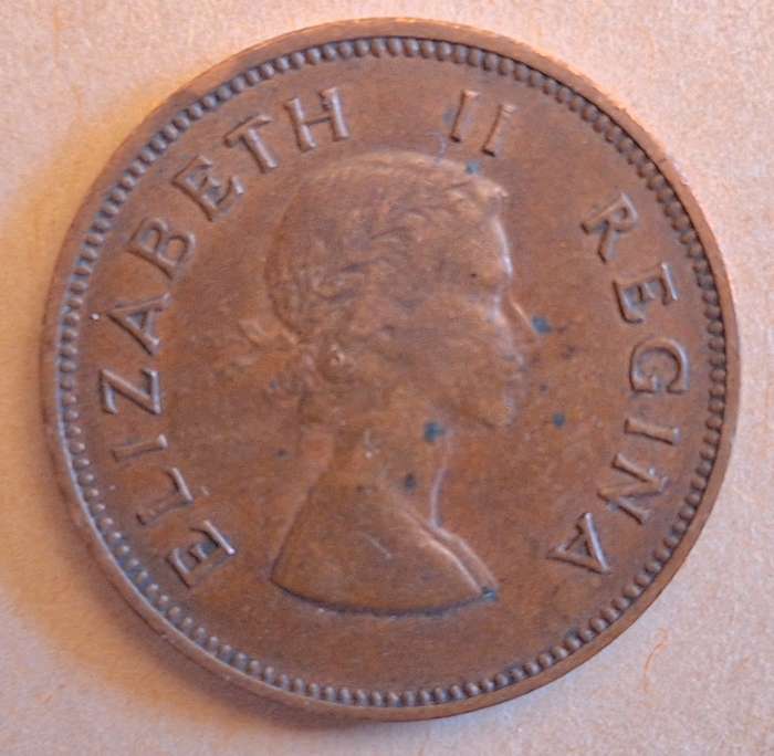 South Africa 1953 Elizabeth II Half ½ Penny Bronze