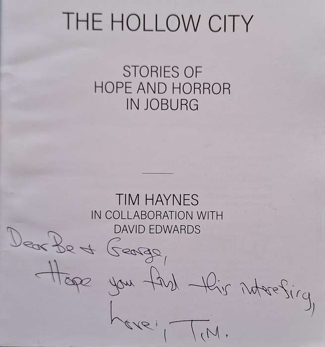 Hollow City by Tim Haynes Paperback INSCRIBED BY AUTHOR