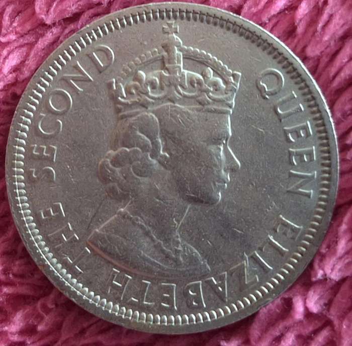 Mauritius 1971 Elizabeth II 1 Rupee Copper-nickel