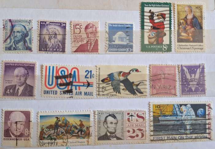 USA Mixed Lot of 15 Used stamps
