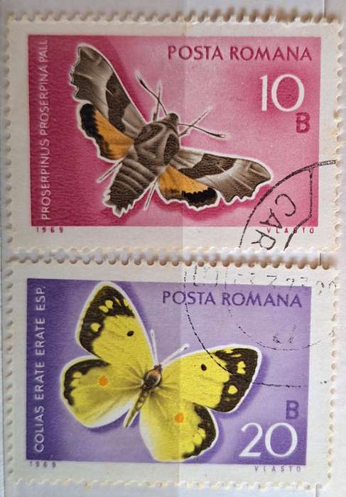 Romania 1969 Butterflies 2 Cancelled stamps