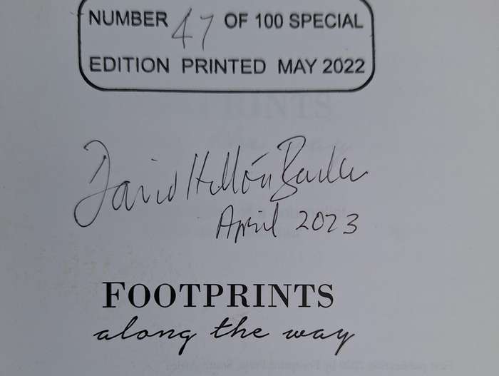 Footprints along the Way by David Hilton-Barker Paperback No. 47 Of 100 Special Edition SIGNED