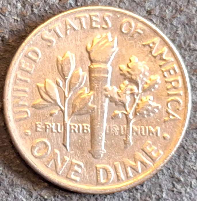 USA 1980 P 1 Dime "Roosevelt Dime" Copper-nickel clad copper