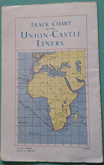 Union Castle Line RMMV Cape Town Castle Passenger List 1950