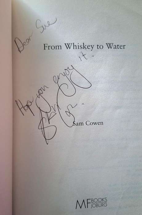 From Whiskey to Water by Sam Cowen SIGNED