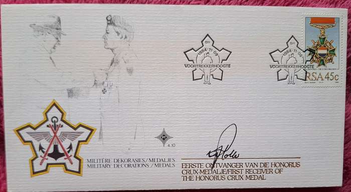 South Africa 1984 Military Decorations / Medals Cover 4.10  SIGNED