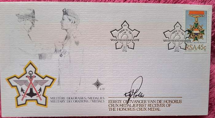 South Africa 1984 Military Decorations / Medals Cover 4.10  SIGNED