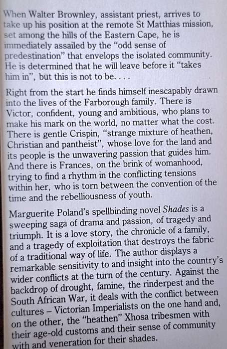 Shades by Marguerite Poland Hardcover 1st Edition