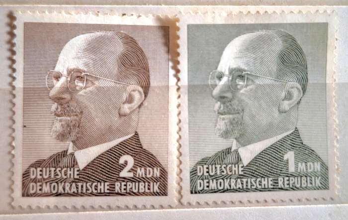 Germany DDR 1965 Chairman Walter Ulbricht MDN Currency Set of 2 Mint stamps
