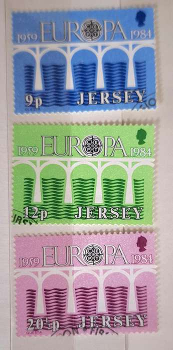 Jersey 1984 Europa Set of 3 Cancelled stamps
