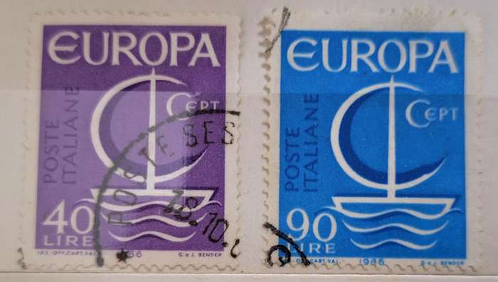 Italy 1966 Europa CEPT Set of 2 Used stamps
