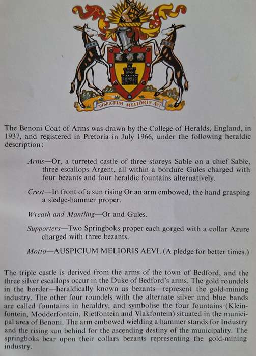 Benoni: Son of my Sorrow by Deryck Humphriss and David Thomas H/cover 1968 and Museum Opening Invite
