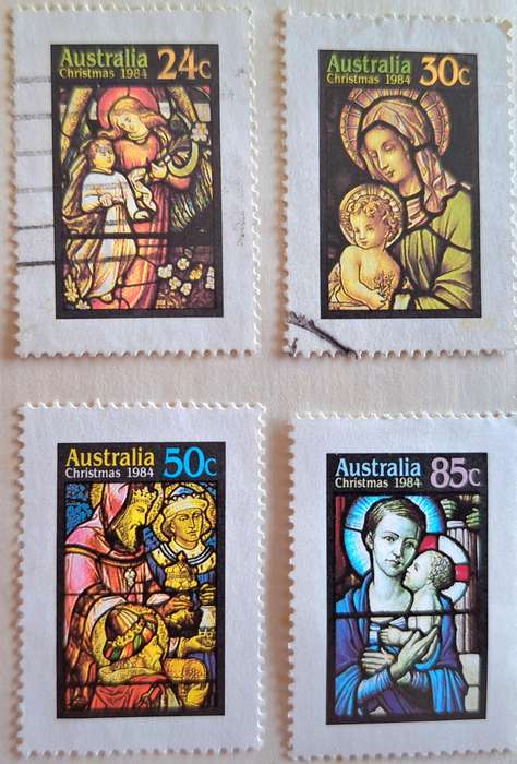 Australia 1984 Christmas 4 Used stamps from Set of 5