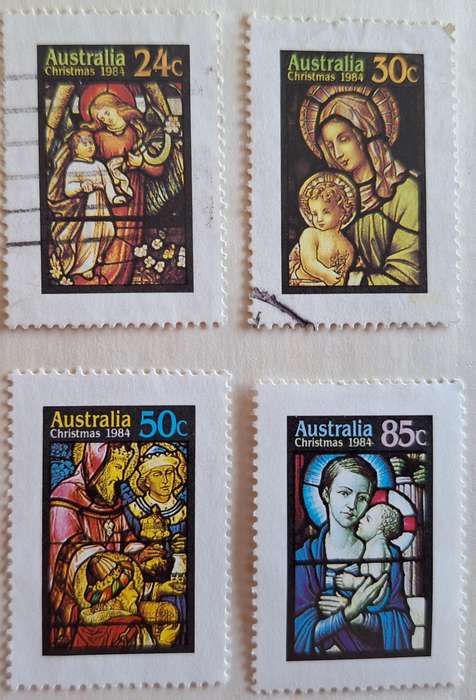 Australia 1984 Christmas 4 Used stamps from Set of 5