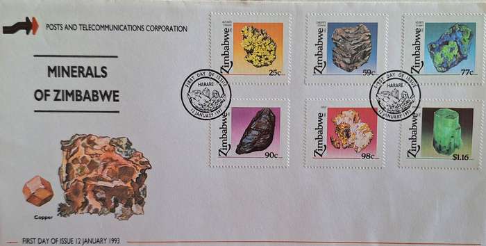 Zimbabwe 1993 Minerals FDC