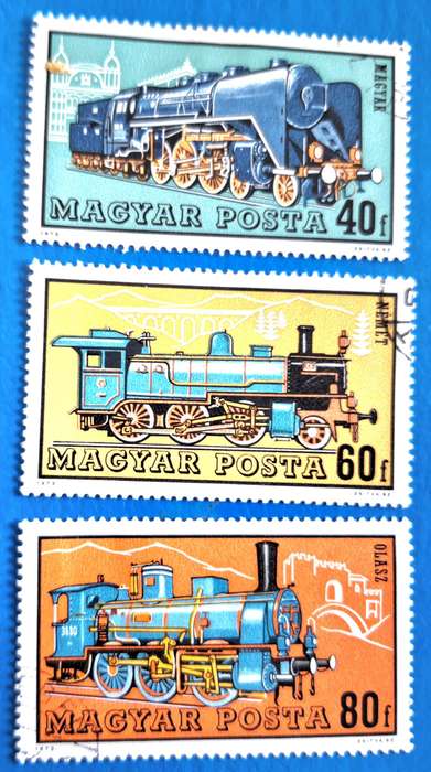 Hungary 1972 Locomotives 3 Used Hinged stamps