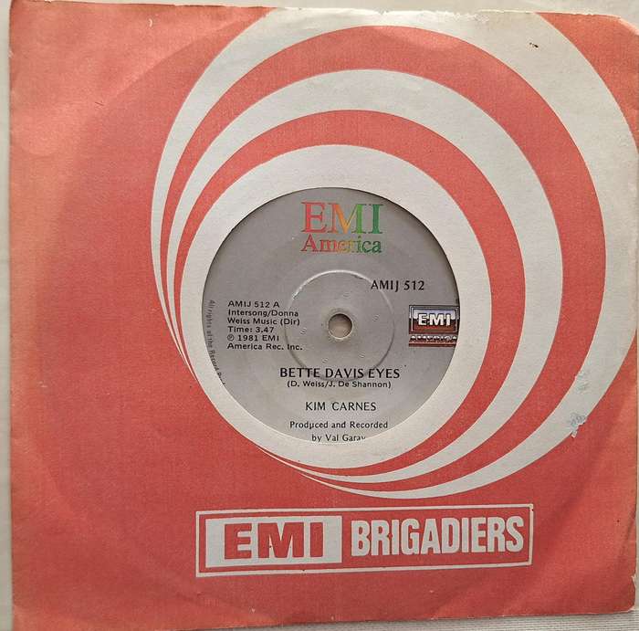 Bette Davis Eyes by Kim Carnes 1981 Vinyl, 7", 45 RPM EMI America AMIJ-512