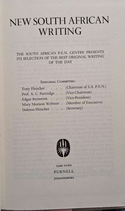 New South African Writing Hardcover  Volume 3 in Series of Five Annual Volumes
