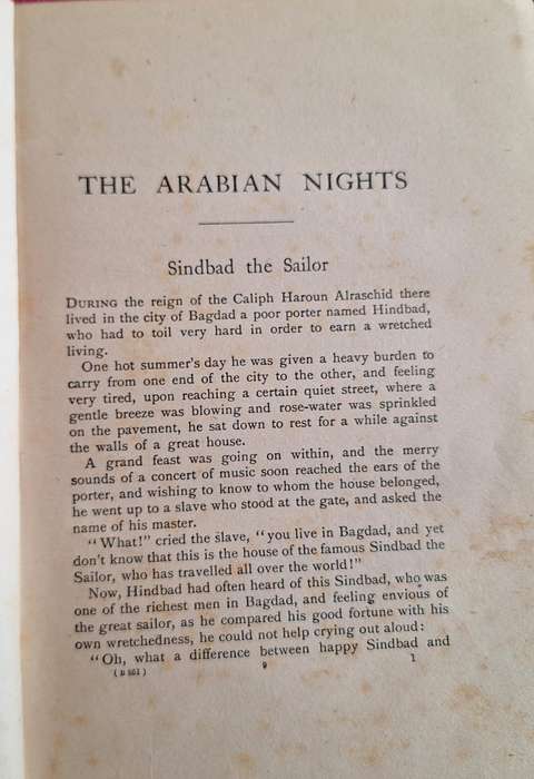The Arabian Nights by Gladys Davidson Hardcover Inscription dated 1952