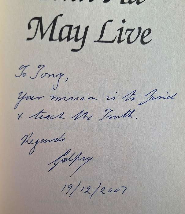 That All May Live by Godfrey Dunkley Paperback AUTHOR INSCRIPTION
