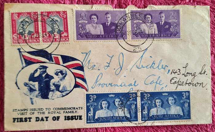Union of South Africa 1947 Royal Visit FDC