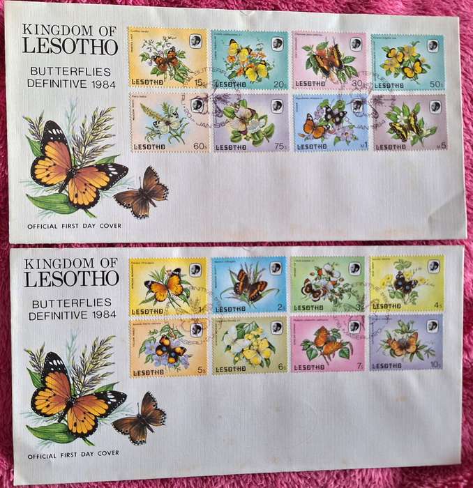 Lesotho 1984 Butterflies Definitive FDC's (2)